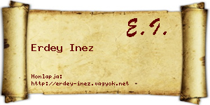 Erdey Inez névjegykártya